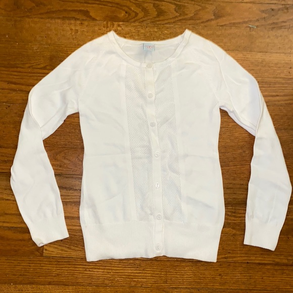 Winter White Button Down Cardigan - Picture 1 of 5